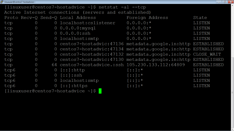 Netstat – Network Statistics