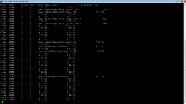 ss  – Socket Statistics