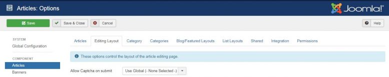 Step one: How to activate Joomla Content Versioning