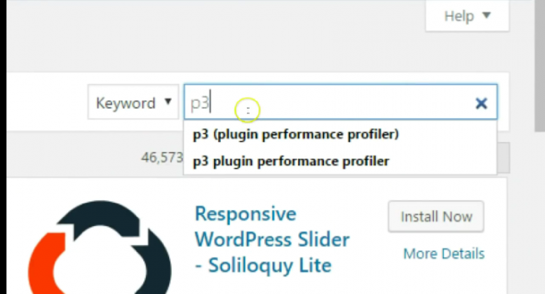 Scan the site for plugin performance.