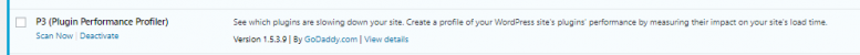 Scan the site for plugin performance.