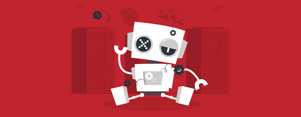 Broken robot illustration