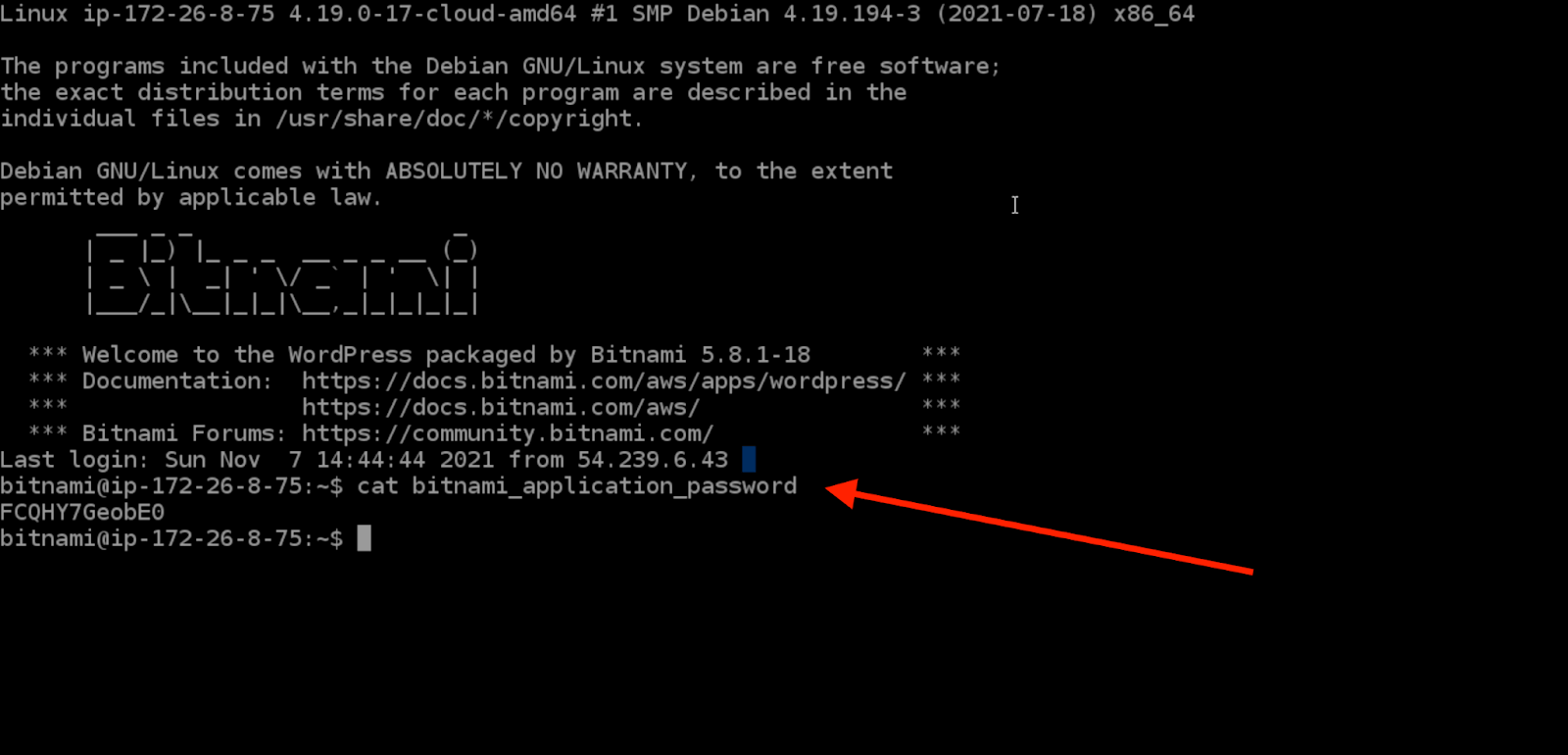 screenshot of console