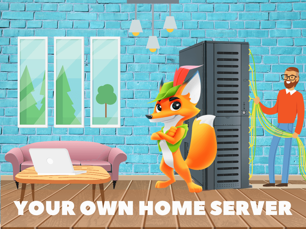 illustration of home server