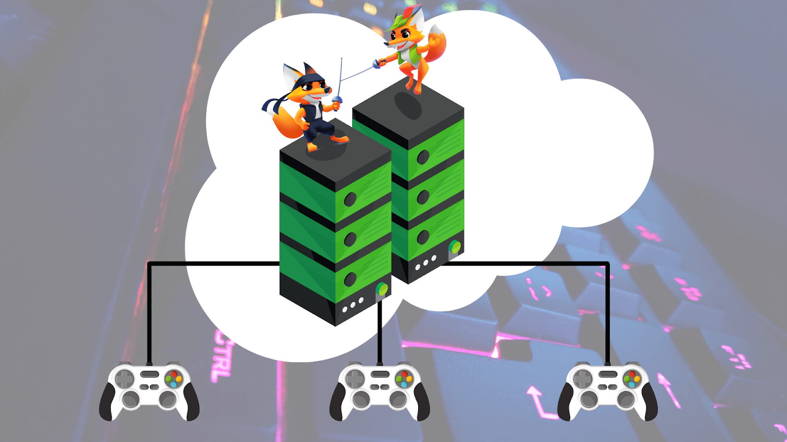 illustration of how the Gaming servers works
