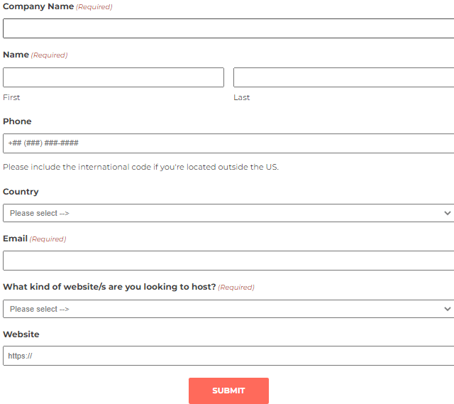screenshot of registration process 