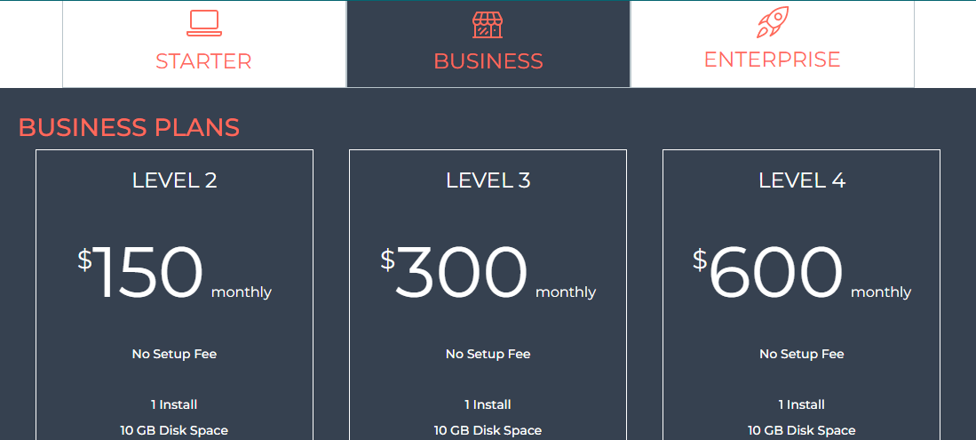 screenshot of Business Plan