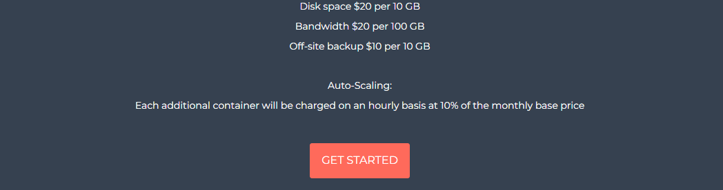screenshot of Get Started button