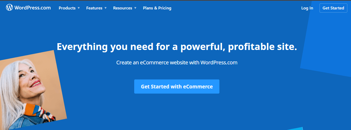 screenshot of WordPress eCommerce page
