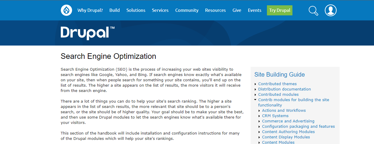 screenshot of WordPress SEO page