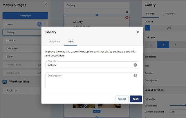 Because the website designs are fundamental, you may want to explore using another website builder if you want something more original