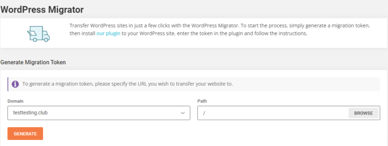 screenshot of SiteGround WordPress