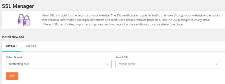 screenshot of SiteGround WordPress