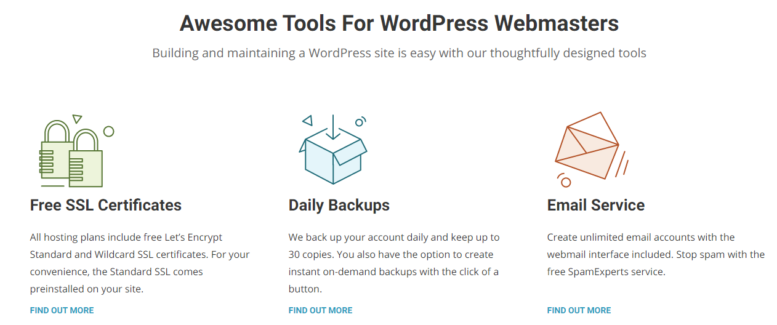 screenshot of SiteGround WordPress