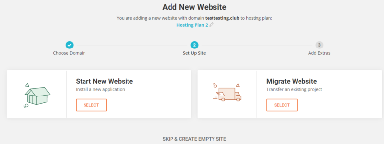screenshot of SiteGround WordPress