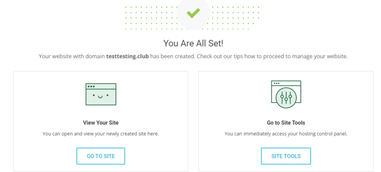 screenshot of SiteGround WordPress