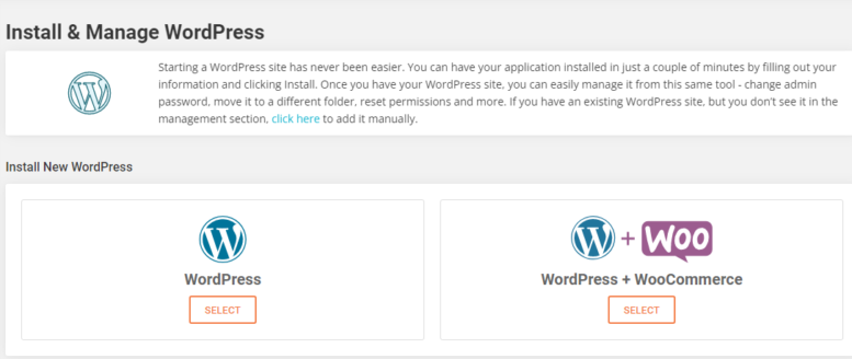 screenshot of SiteGround WordPress
