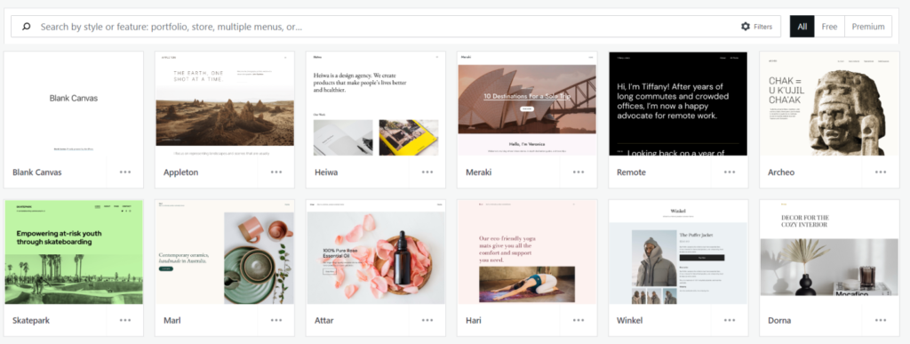 WordPress’ templates.