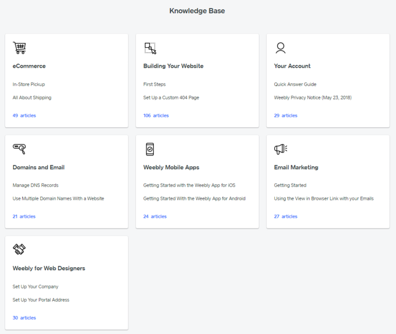 Weebly’s Knowledge Base.