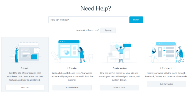 WordPress' Help Center.