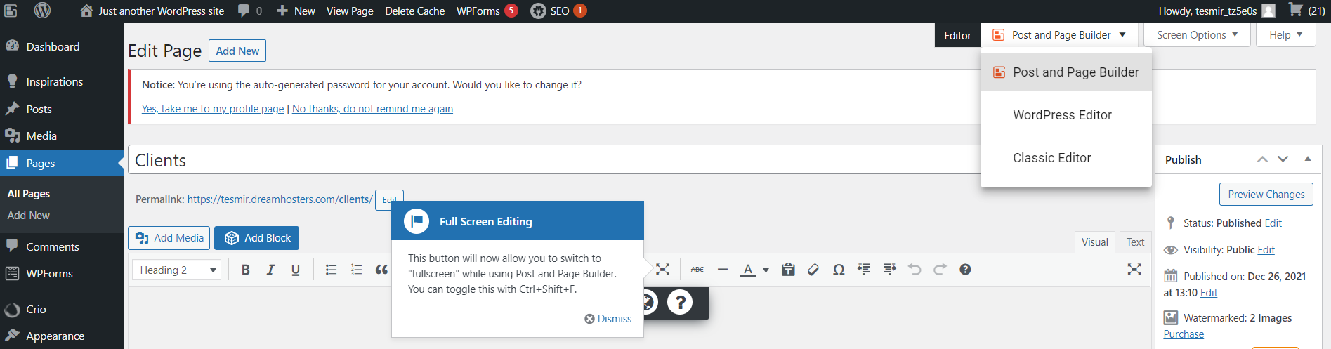 DreamHost Website Builder Planı Kurulumu
