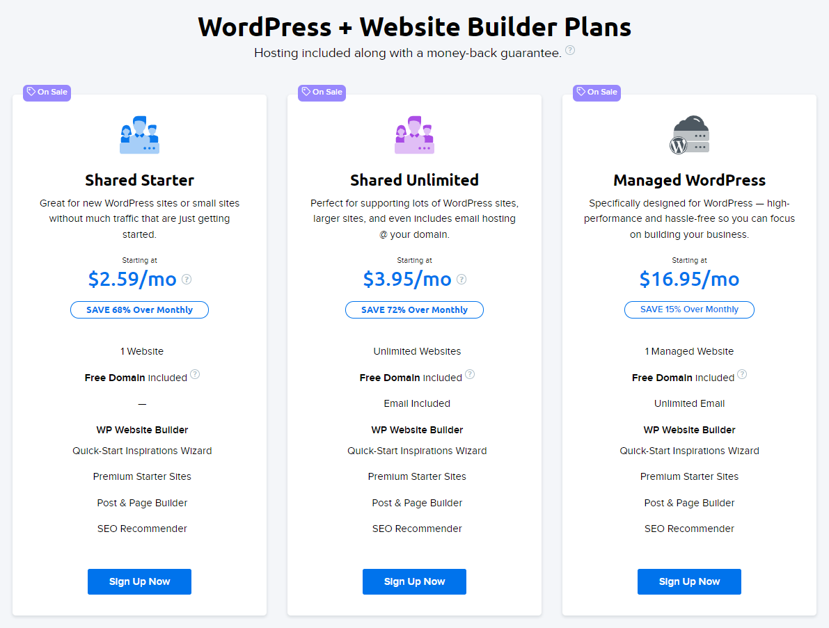 DreamHost Website Builder Planlarına Başlarken