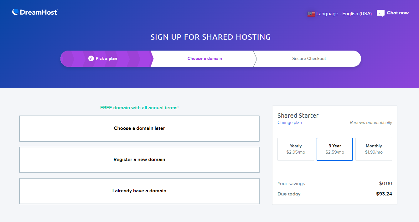 DreamHost Website Builder Planlarına Başlarken