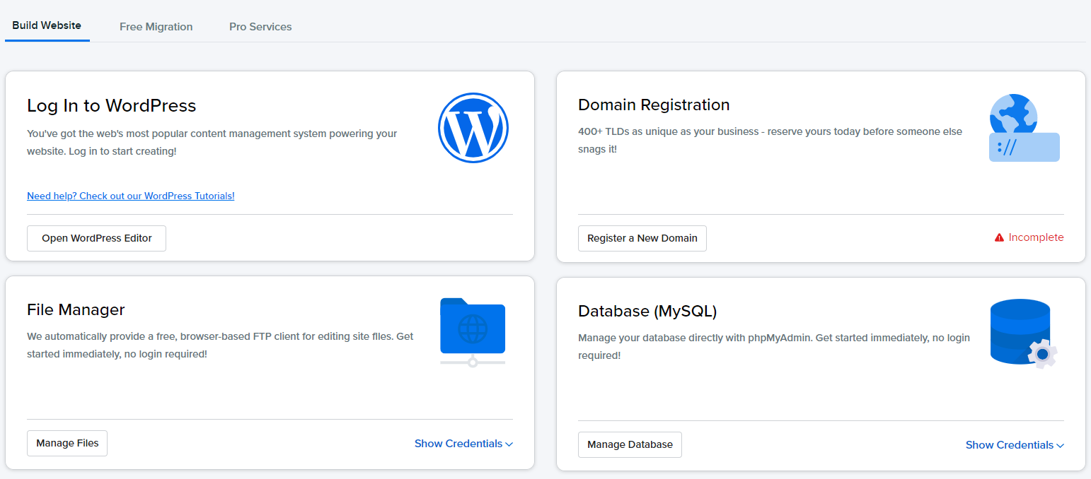 DreamHost Website Builder Planı Kurulumu