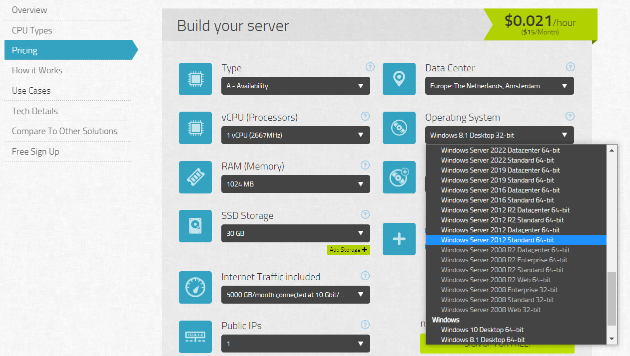 USA Windows VPS Server / RDP Hosting – 8GB RAM, 300GB HDD, 2 Cores, Unlimited Bandwidth