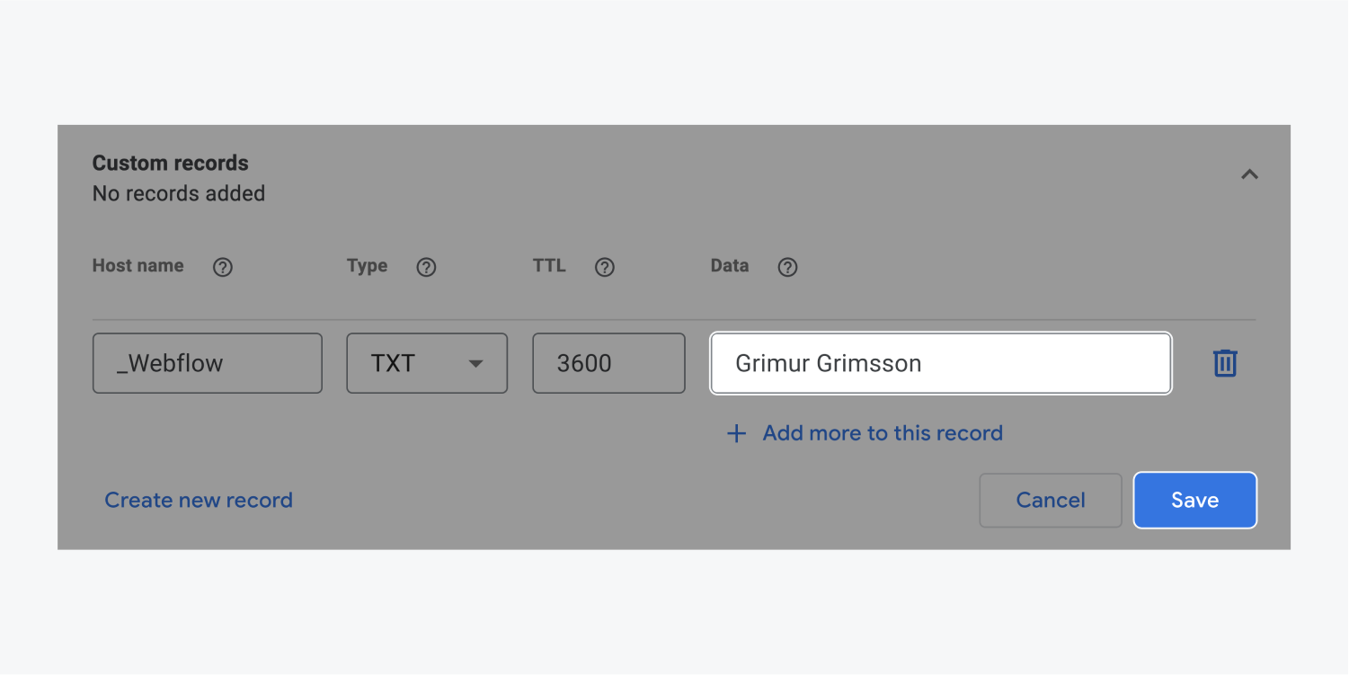 Verify Ownership of Your New Domain Source from Webflow University