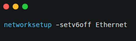 IPv6 on an Ethernet connection