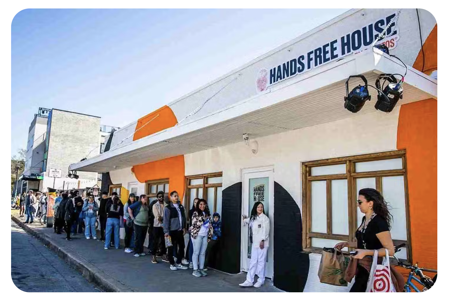 Image from Cheetos Hands Free House pop-up at SXSW 2020.