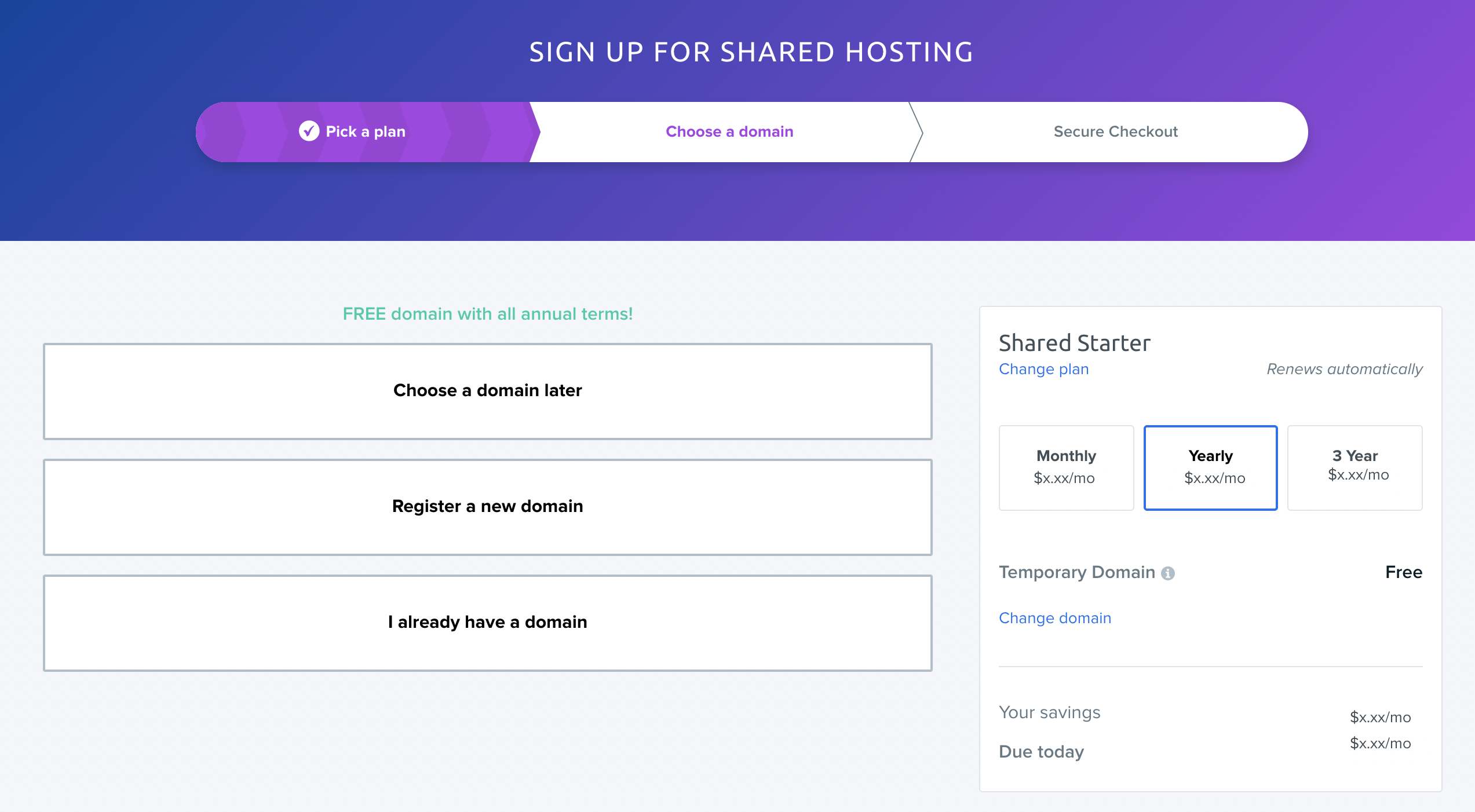 Dreamhost kayıt akışı