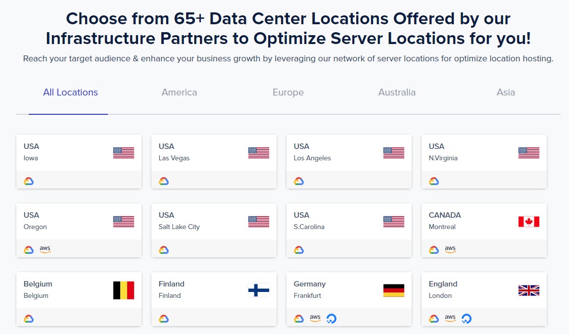 cloudways data centers
