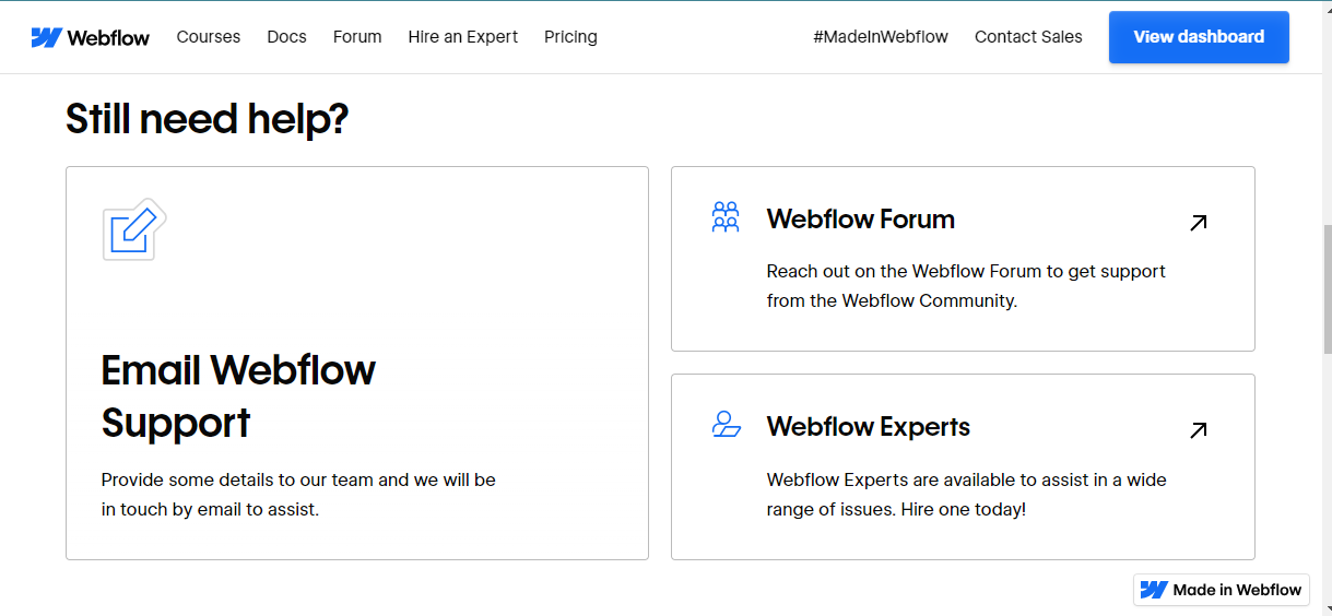 How to contact Webflow Customer Support - Contact List 2024