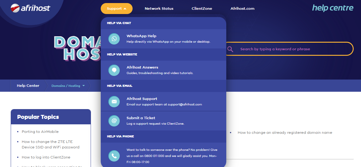 How to contact Afrihost Customer Support - Contact List 2024