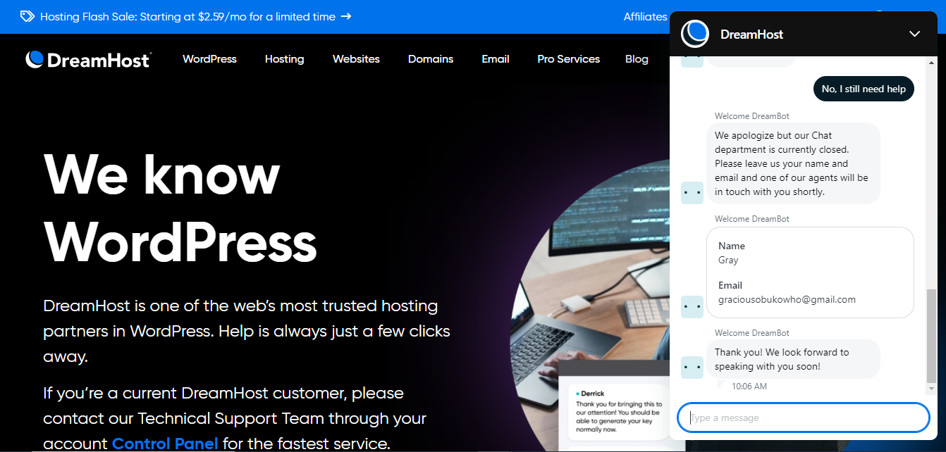 How to contact DreamHost Customer Support - Contact List 2024