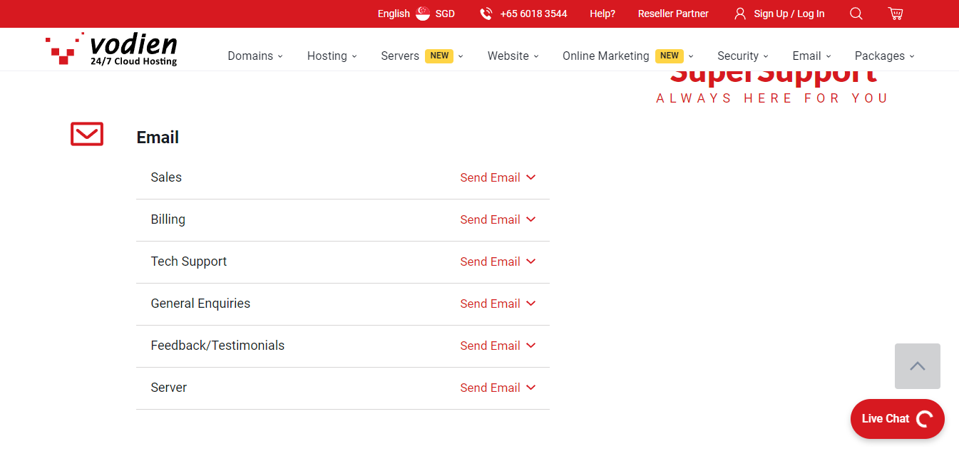 How to contact Vodien Customer Support - Contact List 2024