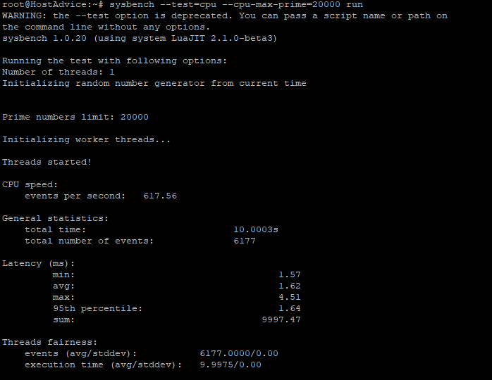 screenshot of the result