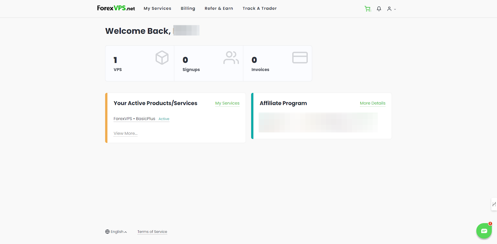 screenshot of the client area
