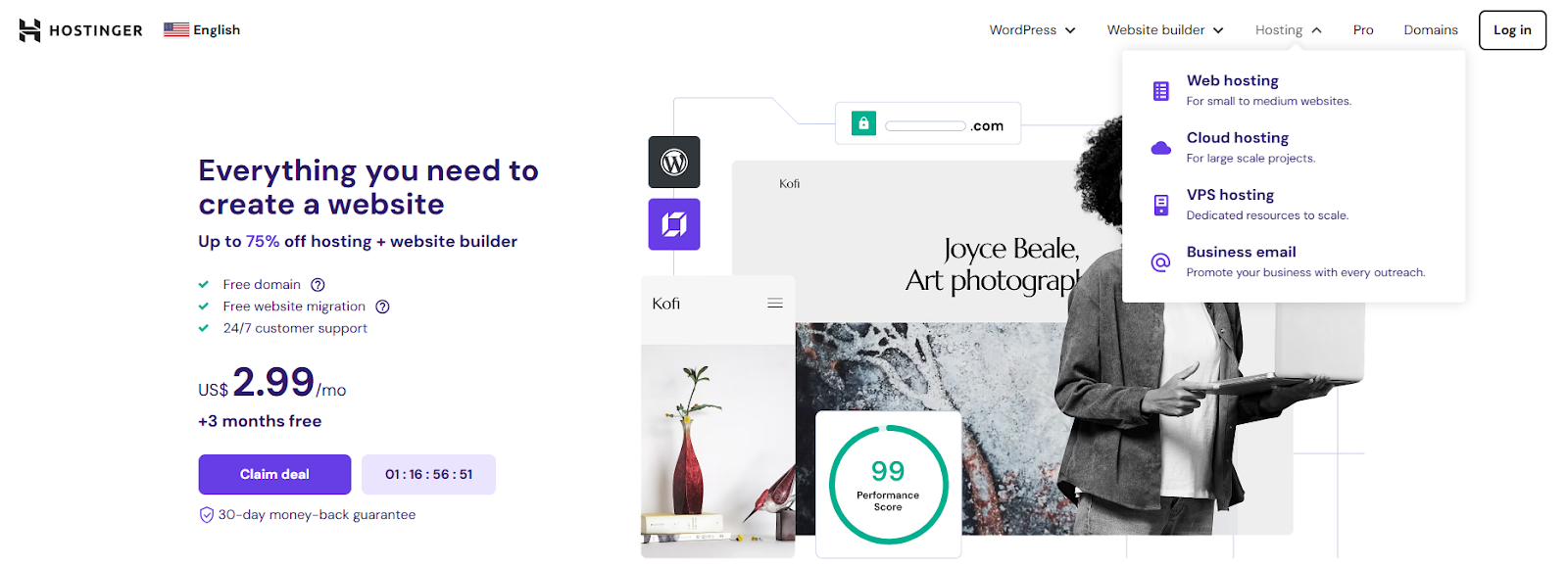 Hostinger Cloud Hosting Review: Signup process
