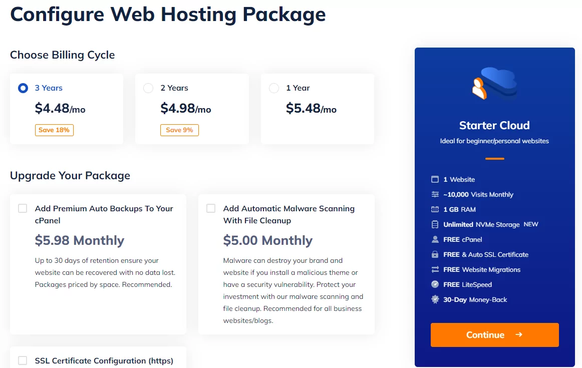 NameHero Reseller Hosting Billing cycle