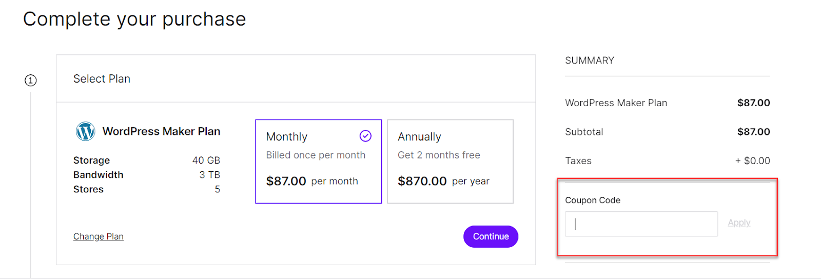 Página de pago de Nexcess Agency Hosting