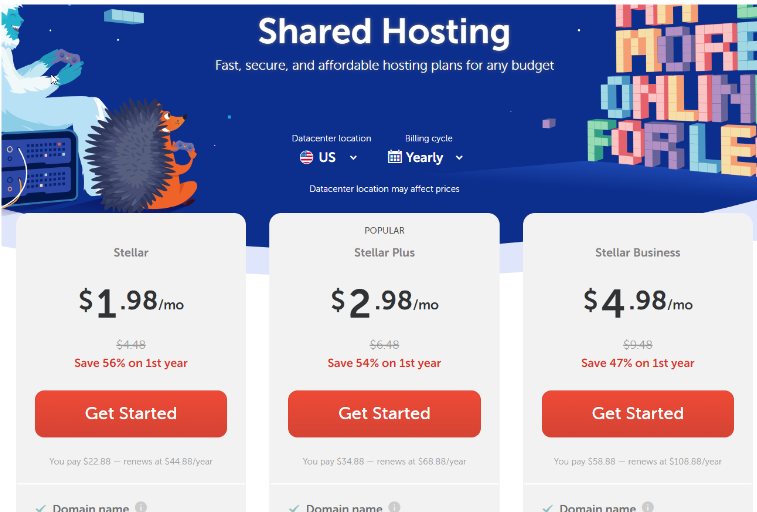 Namecheap Shared Hosting Plans