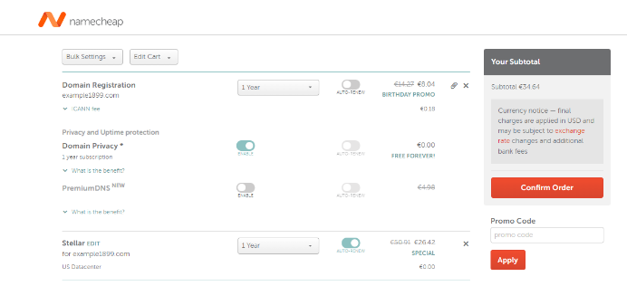 Namecheap Shared Hosting Promo code