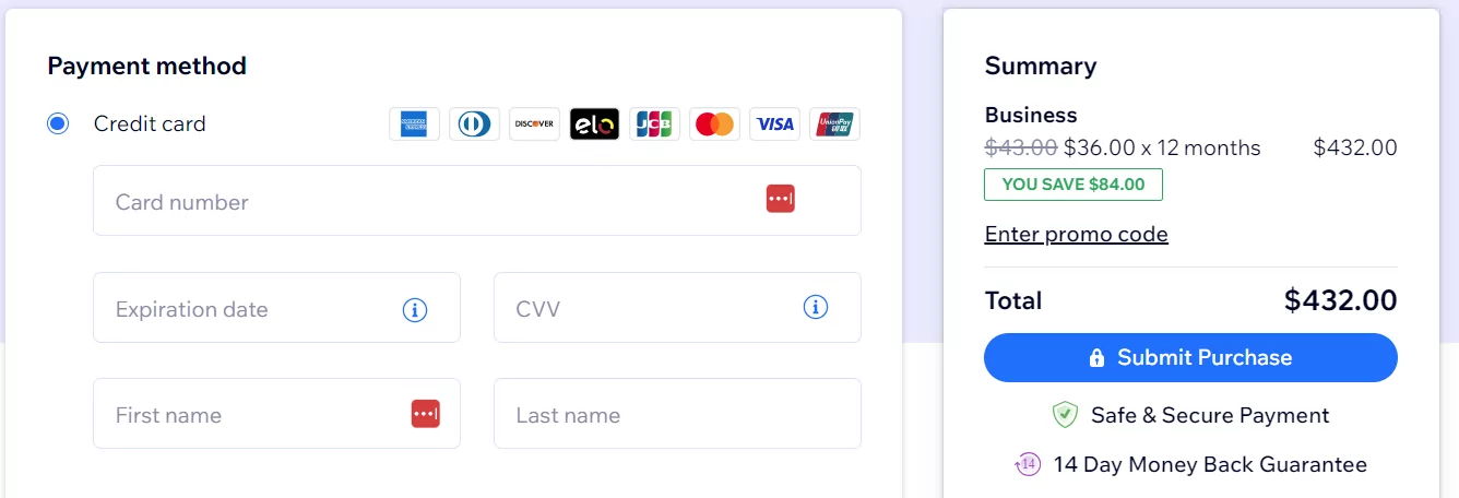 Wix Black Friday & Cyber Monday