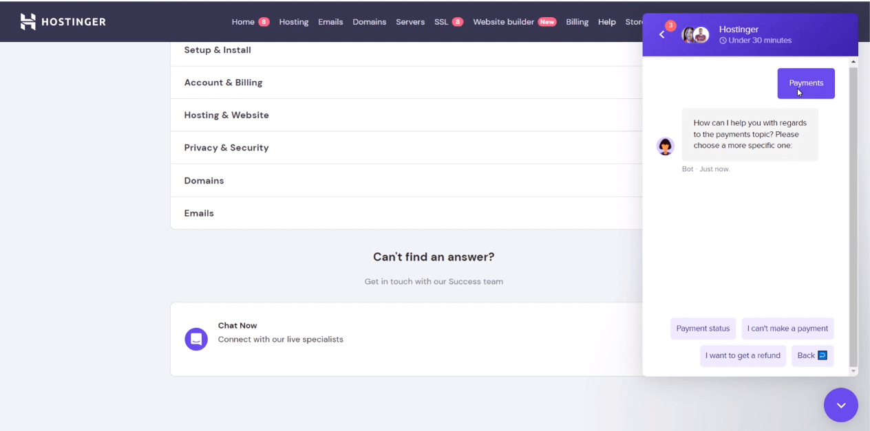 1Hostinger WooCommerce hosting