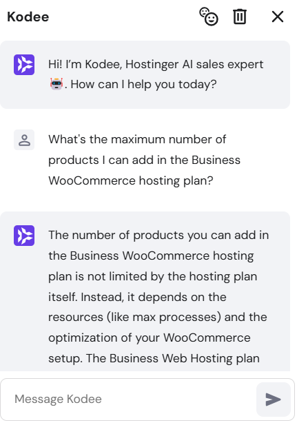1Hostinger WooCommerce hosting