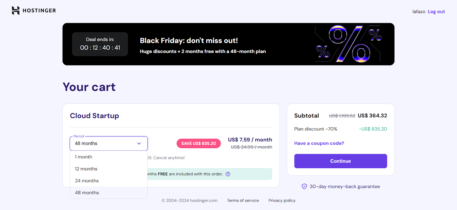 1Hostinger WooCommerce hosting