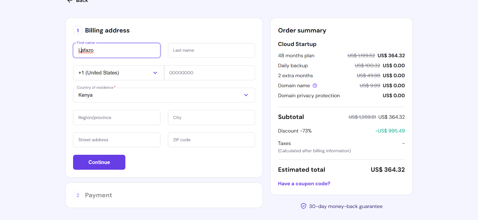 1Hostinger WooCommerce hosting